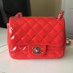 Chanel squared CF in patent leather